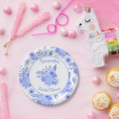 Blauw en wit Vrijgezellenfeest Papier Bord (Feest)