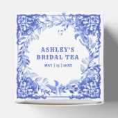 Blauw en wit Vrijgezellenfeest voor de vetdoos Bedankdoosjes (Bovenkant)