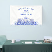 Blauw en wit Vrijgezellenfeest Welkom Spandoek (Beurs)