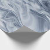 Blauw en wit Waterverf marmer Cadeaupapier (Hoek)