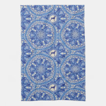 BLAUW- EN WIT-WEIM TOWEL 16 x 24 inch