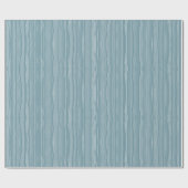 Blauw en wit wiebellijnen modern inpakpapier (Vlak)