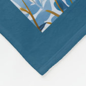Blauw en wit Wildbloemen Fleece Deken (Hoek)