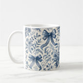 Blauw en wit  Wildflowers and Bows Koffiemok (Links)