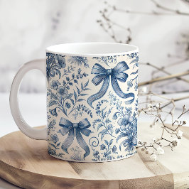 Blauw en wit  Wildflowers and Bows Koffiemok