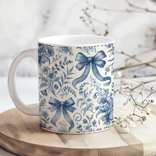 Blauw en wit  Wildflowers and Bows Koffiemok