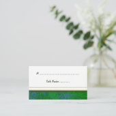 Blauw en Wit Winter Pine Custom Table Plaatskaart Plaatskaartje (Staand voorkant)