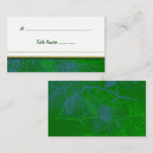 Blauw en Wit Winter Pine Custom Table Plaatskaart Plaatskaartje (Voorkant / Achterkant)