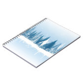 Blauw en wit winterschuurverfontwerp notitieboek (Linkerzijde)