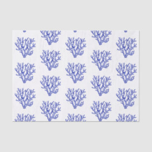 Blauw en wit zee koraal, groot papier