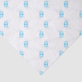 Blauw en wit Zee Life Dierlijk papier (Detail)