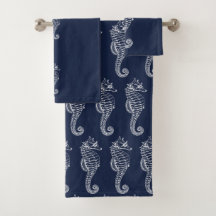 Blauw en wit zeepaardje