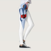 Blauw en wit zondebok leggings (Rechts)