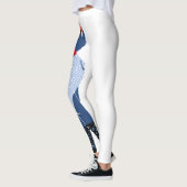 Blauw en wit zondebok leggings (Links)
