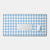 Blauw- en witcontrolepatroon bureaumat (Keyboard & Muis)