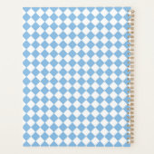 Blauw- en witcontrolepatroon planner (Achterkant)