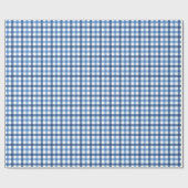 Blauw- en witgingham-verpakkingspapier cadeaupapier (Vlak)