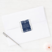 Blauw- en witkant Elegant Wedding Favor Stickers (Envelop)