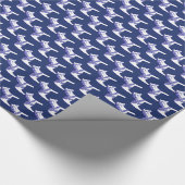 Blauw- en witpaardpapier cadeaupapier (Hoek)