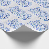 Blauw- en witpapier cadeaupapier (Hoek)
