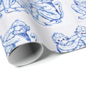 Blauw- en witpapier cadeaupapier (Rol Hoek)