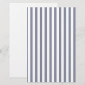 Blauw- en witstrippapier briefpapier (Voorkant / Achterkant)