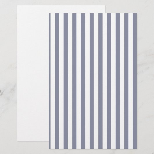 Blauw- en witstrippapier briefpapier (Voorkant / Achterkant)