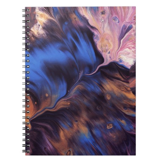BLAUW EN WITTE ABSTRACTE SCHIJNEN NOTITIEBOEK (Voorkant)