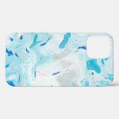 BLAUW EN WITTE ABSTRACTE SCHIJVEN 3 Case-Mate iPhone CASE (Achterkant (horizontaal))