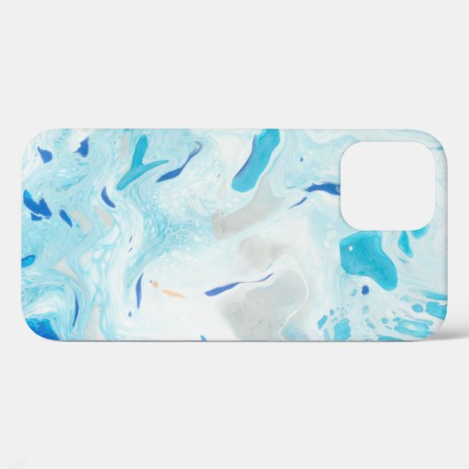 BLAUW EN WITTE ABSTRACTE SCHIJVEN 3 Case-Mate iPhone CASE (Achterkant (horizontaal))