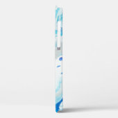 BLAUW EN WITTE ABSTRACTE SCHIJVEN 3 Case-Mate iPhone CASE (Achterkant / Links)