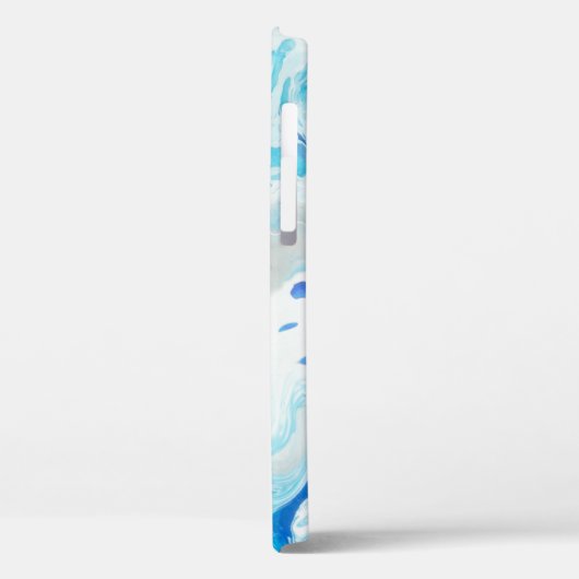 BLAUW EN WITTE ABSTRACTE SCHIJVEN 3 Case-Mate iPhone CASE (Achterkant / Links)