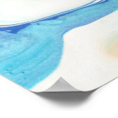 BLAUW EN WITTE ABSTRACTE SCHIJVEN 3 POSTER (Hoek)
