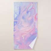 BLAUW EN WITTE ABSTRACTE SCHIJVEN 5 BADHANDDOEK (Badhanddoek)