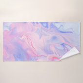 BLAUW EN WITTE ABSTRACTE SCHIJVEN 5 BADHANDDOEK (Badhanddoek)