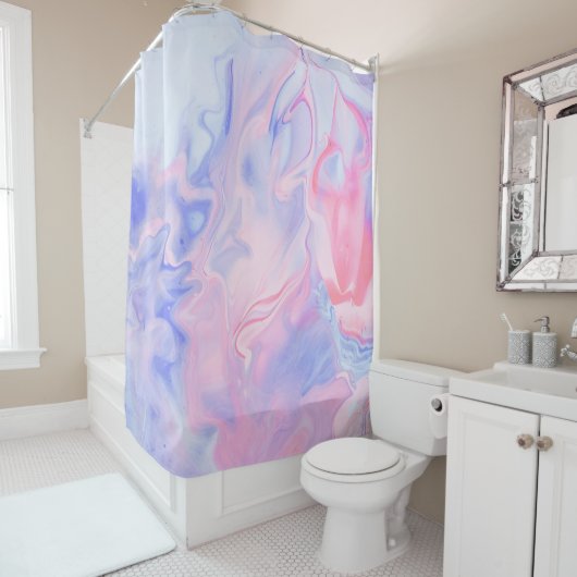 BLAUW EN WITTE ABSTRACTE SCHIJVEN 5 DOUCHEGORDIJN (In situ)