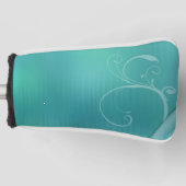 Blauw en witte achtergrond Putter Golf Head Hoesje Golfheadcover (Voorkant)