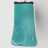 Blauw en witte achtergrond Putter Golf Head Hoesje Golfheadcover (Draai 90)