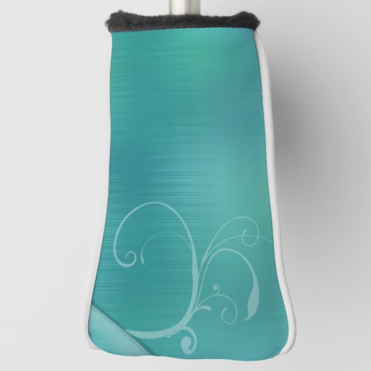 Blauw en witte achtergrond Putter Golf Head Hoesje Golfheadcover (Draai 90)