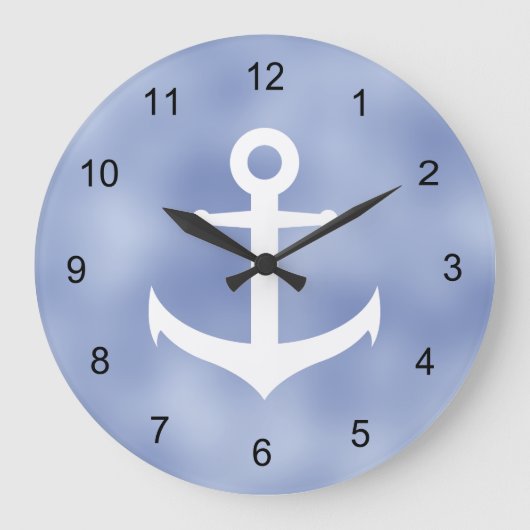Blauw- en witte anchor grote klok (Voorkant)