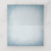 Blauw en witte bloemen bruiloft gevouwen plaats ka plaatskaartje (Binnenkant ongevouwen)