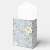 Blauw en Witte Bloemige Geschenkdoos voor Afstudee Bedankdoosjes (Geopend)