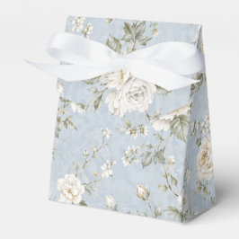 Blauw en Witte Bloemige Geschenkdoos voor Afstudee Bedankdoosjes