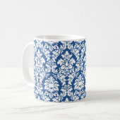 Blauw- en witte Damask Koffiemok (Voorkant links)