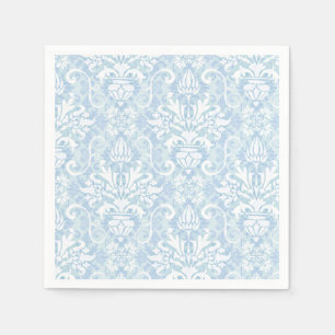 Blauw en witte Damask Servetten