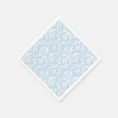 Blauw en witte Damask Servetten (Hoek)