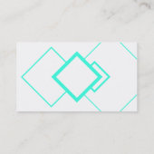 Blauw en witte diamanten portret visitekaartje (Achterkant)