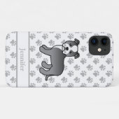 Blauw En Witte Engelse Staffie Hond & Naam Case-Mate iPhone Case (Achterkant (horizontaal))