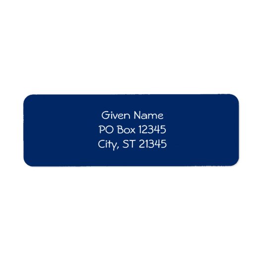 Blauw en Witte Fantasie Etiket (Voorkant)