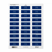 Blauw en Witte Fantasie Etiket (Full Sheet)